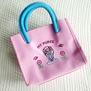 Vintage Y2K Playkidz Pink Mini Purse Handbag "My Purse" Blue Quirky Kidcore
